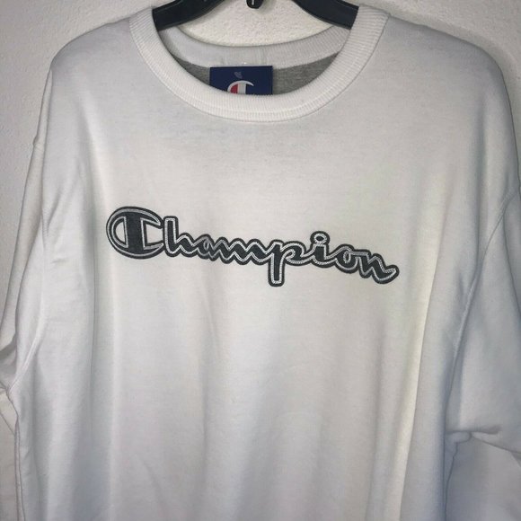 COPY - Champion Men's Powerblend Fleece Crew Logo - Picture 3 of 12